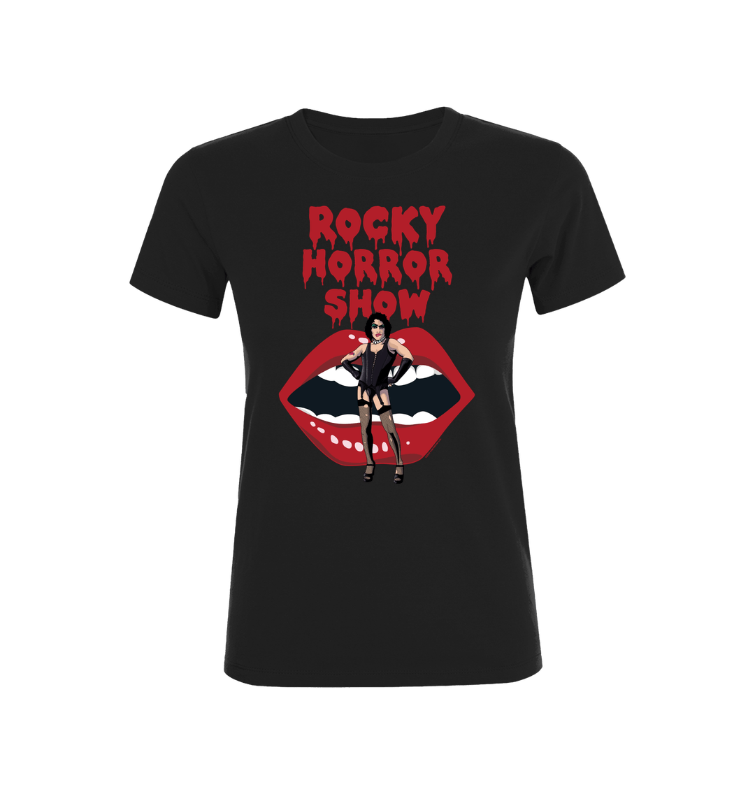 Rocky Horror Show Dr Frank N Furter With Lips Women's T-Shirt-Rocky Horror Merch Store