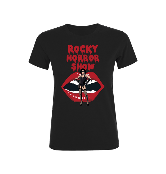 Rocky Horror Show Dr Frank N Furter With Lips Women's T-Shirt-Rocky Horror Merch Store