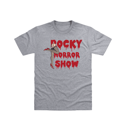 Rocky Horror Show Legs With Logo Block Adult T-Shirt-Rocky Horror Merch Store