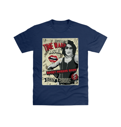 Rocky Horror Show Dr Frank N Furter Time Warp Alive On Stage Adult T-Shirt-Rocky Horror Merch Store