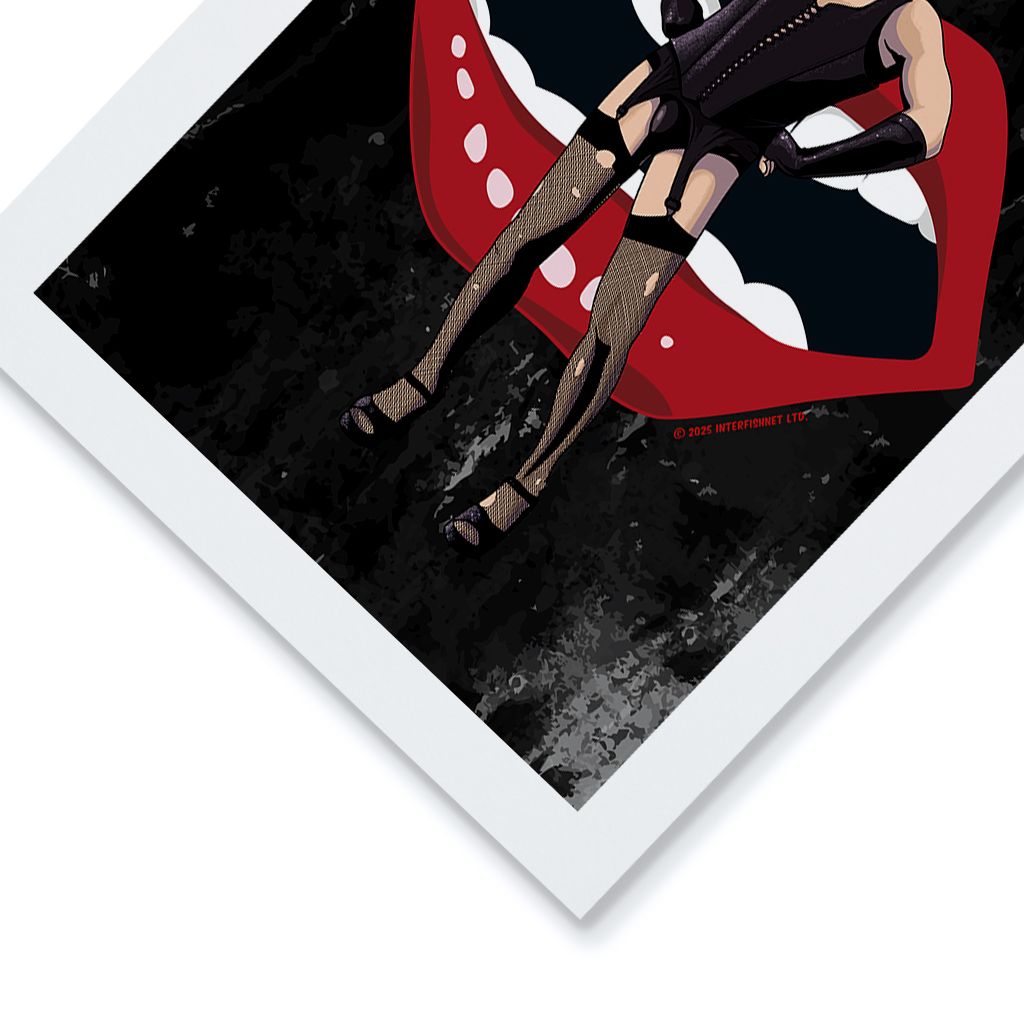 Rocky Horror Show Dr Frank N Furter Lips A4 Print-Rocky Horror Merch Store