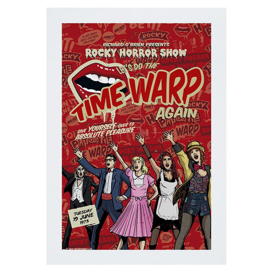 Rocky Horror Show Time Warp Give Yourself Over To Pleasure A4 Print-Rocky Horror Merch Store