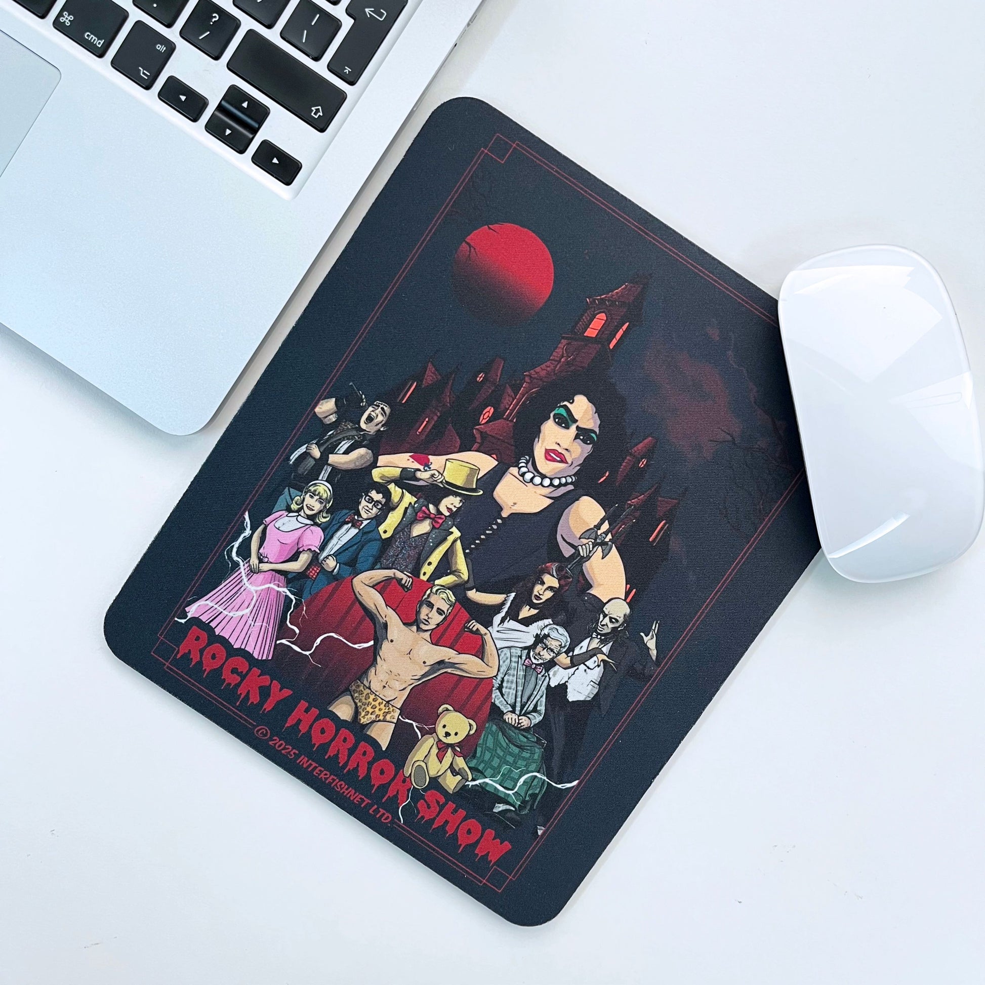 Rocky Horror Show Dr Frank N Furter & Co Castle Background Mouse Pad-Rocky Horror Merch Store