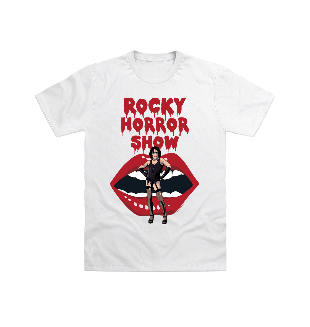 Rocky Horror Show Dr Frank N Furter With Lips Adult T-Shirt-Rocky Horror Merch Store