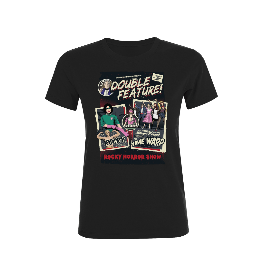 Rocky Horror Show Double Feature Posters Women's T-Shirt-Rocky Horror Merch Store