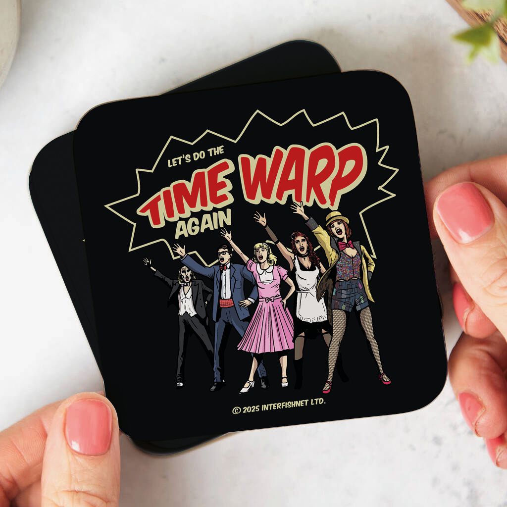 Rocky Horror Show Lineup Time Warp Wooden Single Coaster-Rocky Horror Merch Store