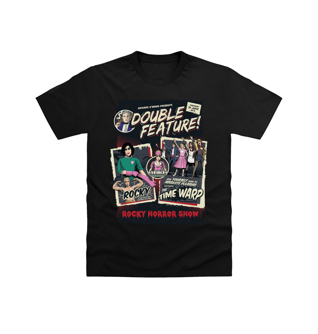 Rocky Horror Show Double Feature Posters Adult T-Shirt-Rocky Horror Merch Store