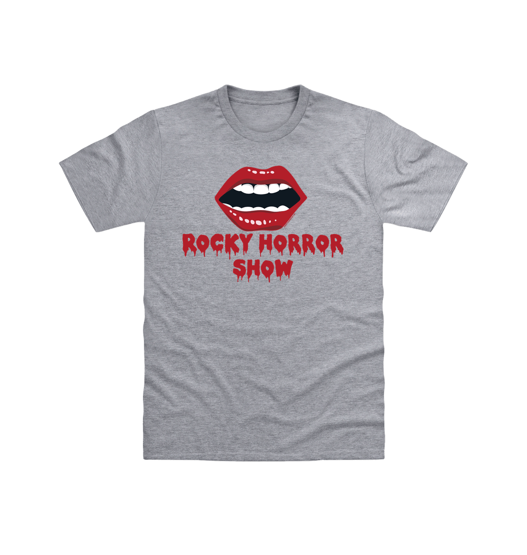 Rocky Horror Show Open Glossy Lips Adult T-Shirt-Rocky Horror Merch Store