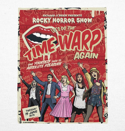 Rocky Horror Show Richard O'Brien Presents Time Warp Poster Adult T-Shirt-Rocky Horror Merch Store