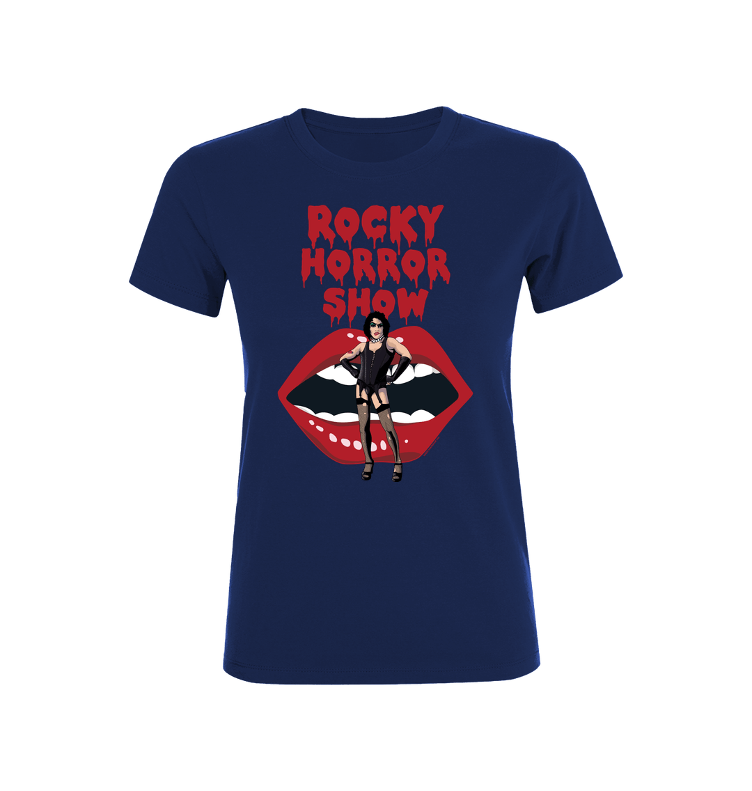 Rocky Horror Show Dr Frank N Furter With Lips Women's T-Shirt-Rocky Horror Merch Store