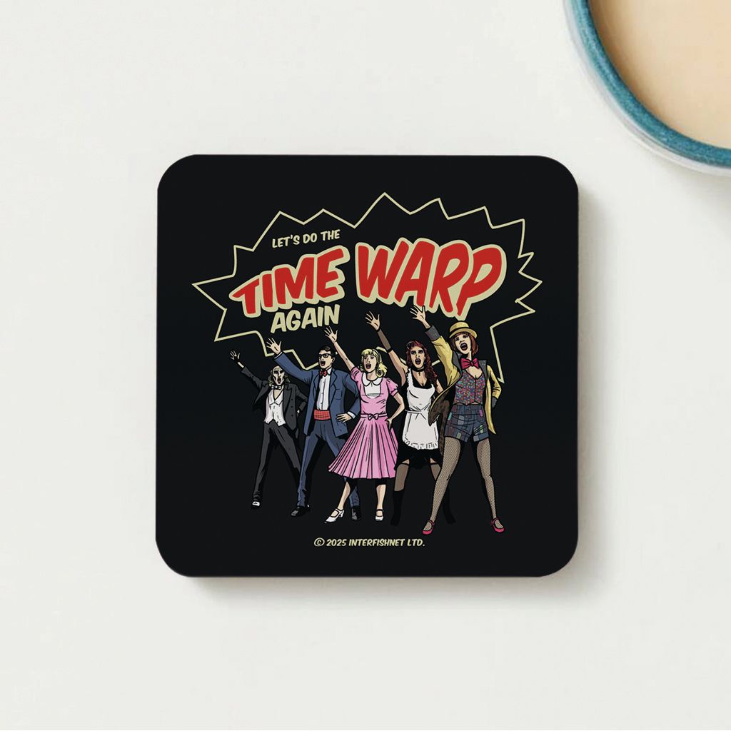 Rocky Horror Show Lineup Time Warp Wooden Single Coaster-Rocky Horror Merch Store