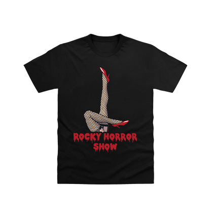 Rocky Horror Show Legs Up Logo Adult T-Shirt-Rocky Horror Merch Store