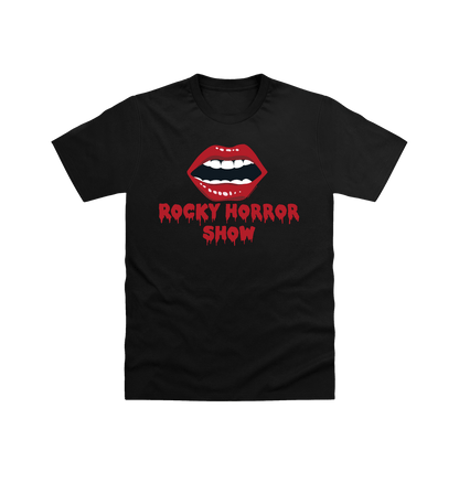 Rocky Horror Show Open Glossy Lips Adult T-Shirt-Rocky Horror Merch Store