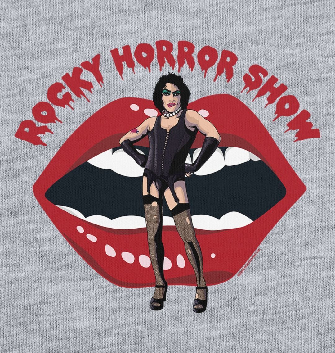 Rocky Horror Show Dr Frank N Furter Mouth Logo Adult T-Shirt-Rocky Horror Merch Store