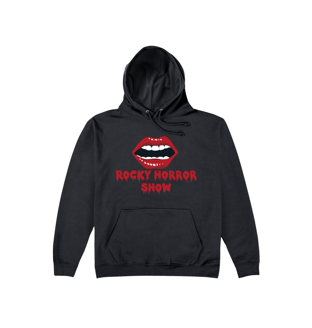 Rocky Horror Show Open Glossy Lips Adult Hooded Sweatshirt-Rocky Horror Merch Store