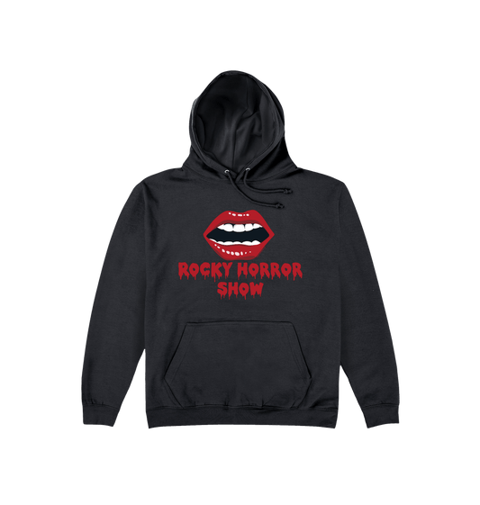 Rocky Horror Show Open Glossy Lips Adult Hooded Sweatshirt-Rocky Horror Merch Store