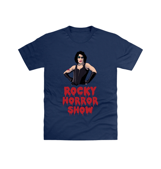 Rocky Horror Show Dr Frank N Furter Logo Pose Adult T-Shirt-Rocky Horror Merch Store