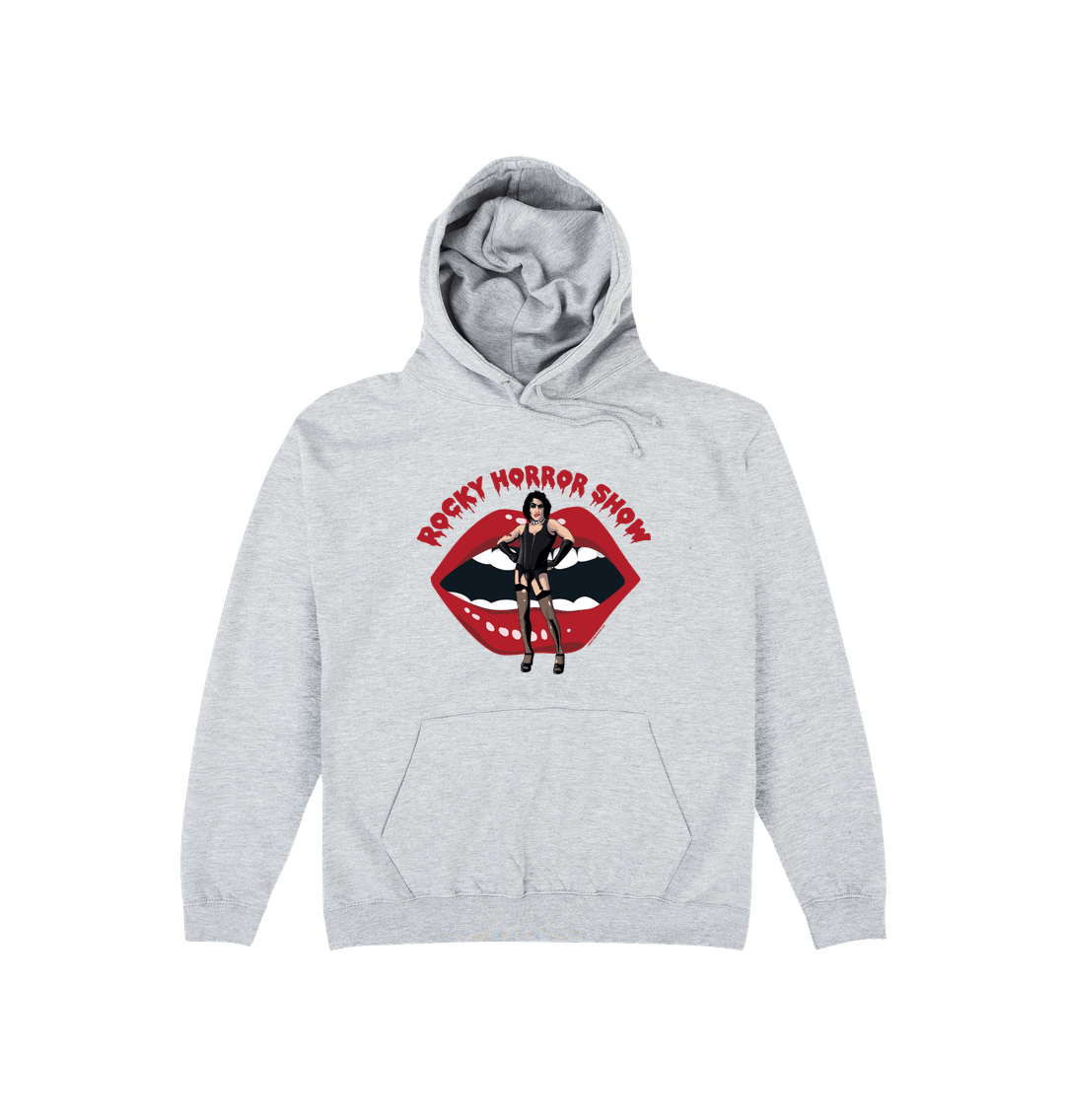 Rocky Horror Show Dr Frank N Furter Mouth Logo Adult Hooded Sweatshirt-Rocky Horror Merch Store