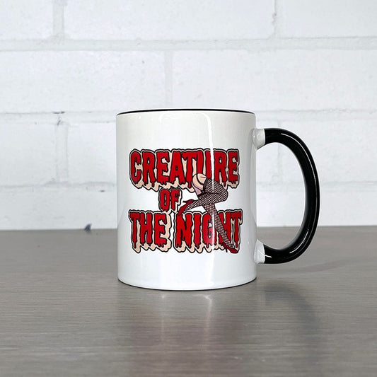 Rocky Horror Show Red Text Logo Creature Of The Night Two Colour Mug-Rocky Horror Merch Store