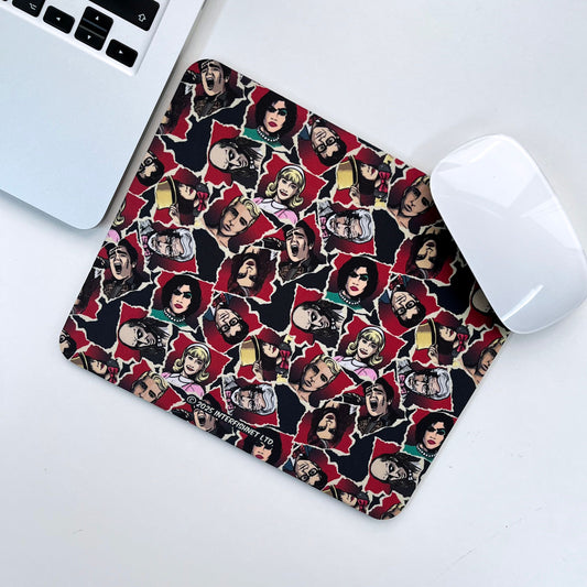 Rocky Horror Show Character Faces Pattern Mouse Pad-Rocky Horror Merch Store