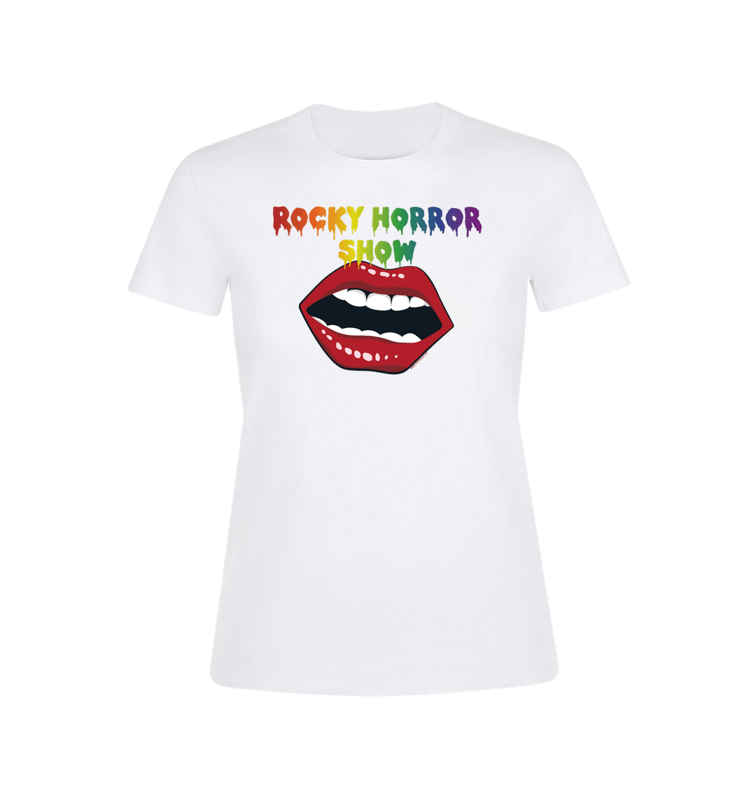 Rocky Horror Show Open Mouth Pride Logo Women's T-Shirt-Rocky Horror Merch Store