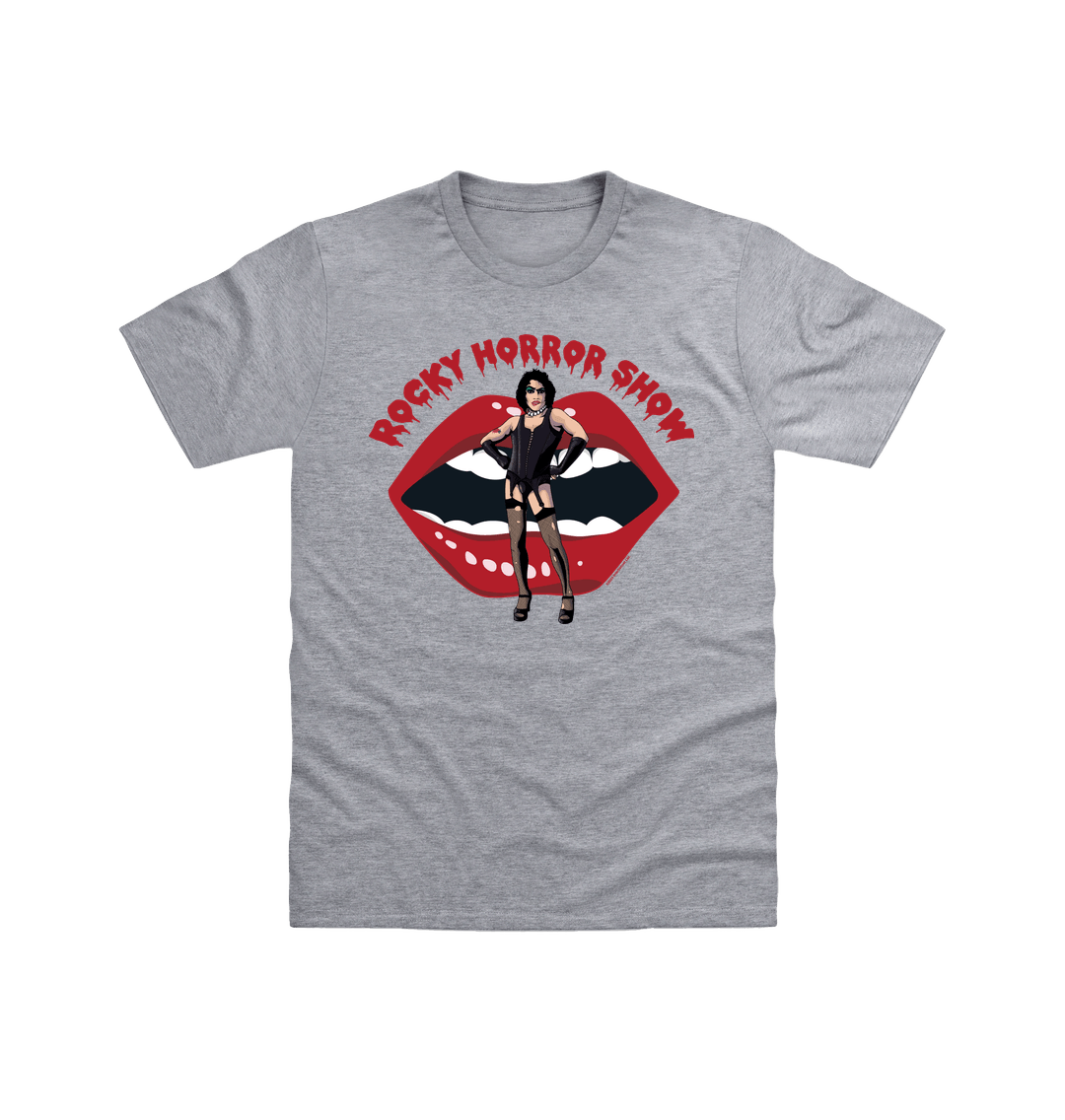 Rocky Horror Show Dr Frank N Furter Mouth Logo Adult T-Shirt-Rocky Horror Merch Store