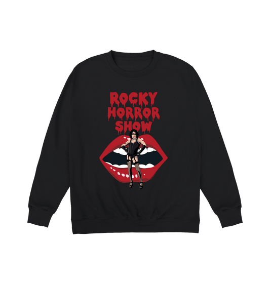 Rocky Horror Show Dr Frank N Furter With Lips Sweatshirt-Rocky Horror Merch Store