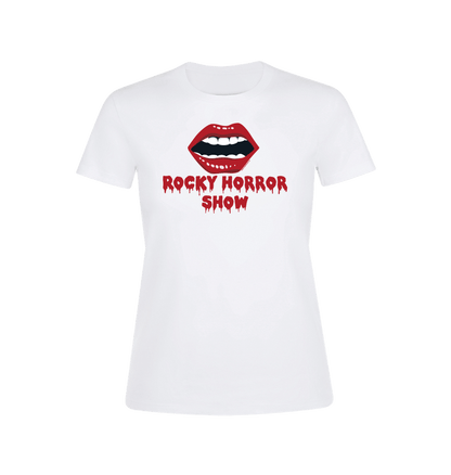 Rocky Horror Show Open Glossy Lips Women's T-Shirt-Rocky Horror Merch Store