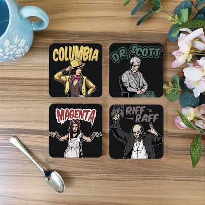 Rocky Horror Show Character Group Wooden Coaster Set Of 4-Rocky Horror Merch Store