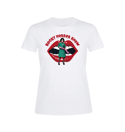 Rocky Horror Show Dr Frank N Furter Gloves Mouth Logo Women's T-Shirt-Rocky Horror Merch Store