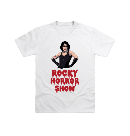 Rocky Horror Show Dr Frank N Furter Logo Pose Adult T-Shirt-Rocky Horror Merch Store