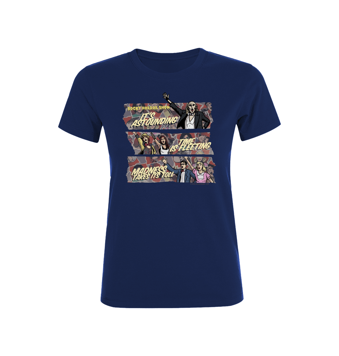 Rocky Horror Show Time Warp Lyrics Women's T-Shirt-Rocky Horror Merch Store