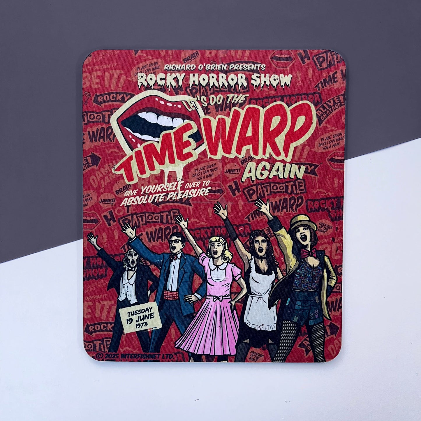 Rocky Horror Show Time Warp Give Yourself Over To Pleasure Mouse Pad-Rocky Horror Merch Store