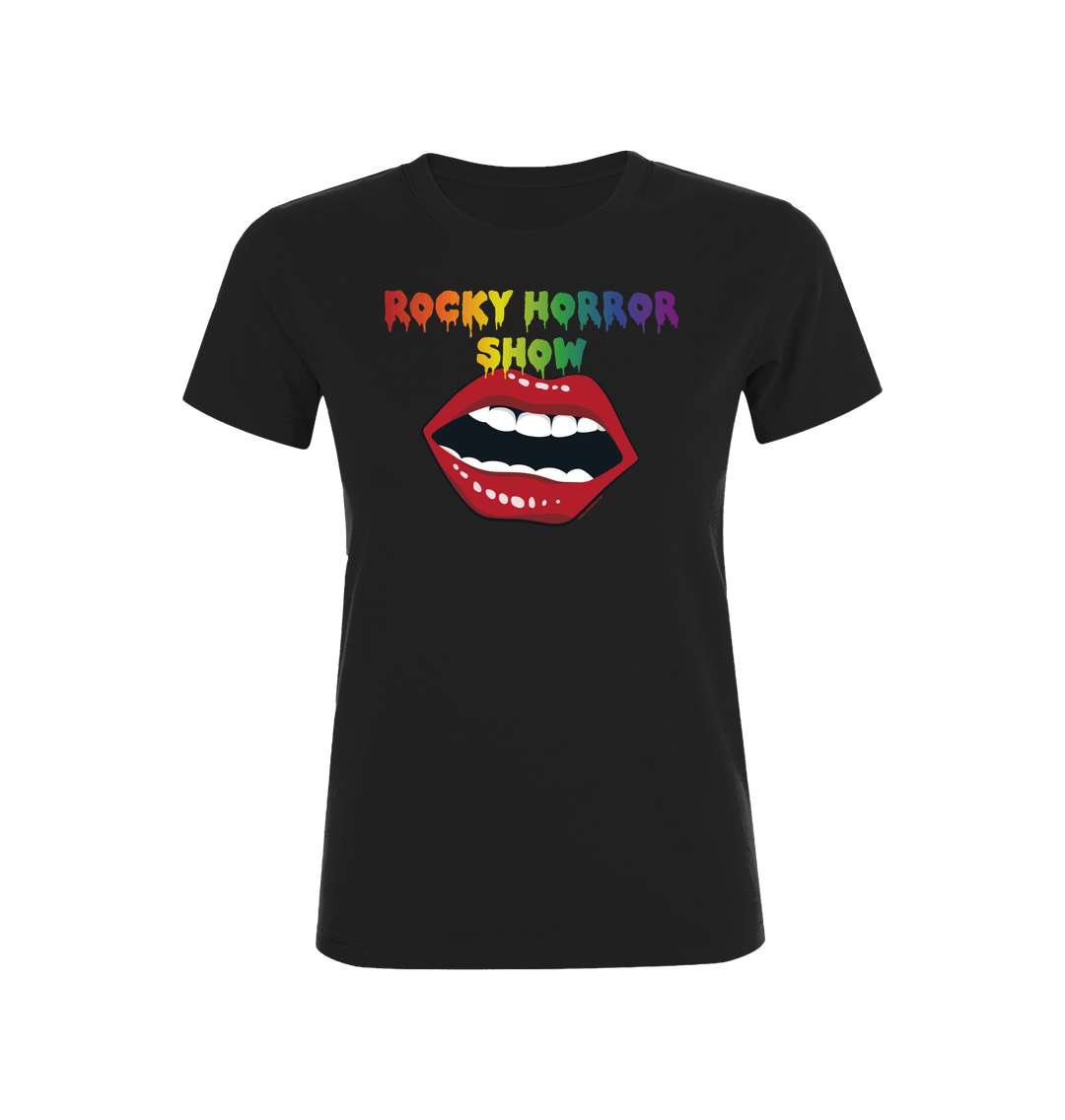 Rocky Horror Show Open Mouth Pride Logo Women's T-Shirt-Rocky Horror Merch Store