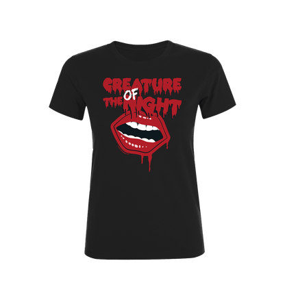 Rocky Horror Show Creature Of The Night Mouth Women's T-Shirt-Rocky Horror Merch Store