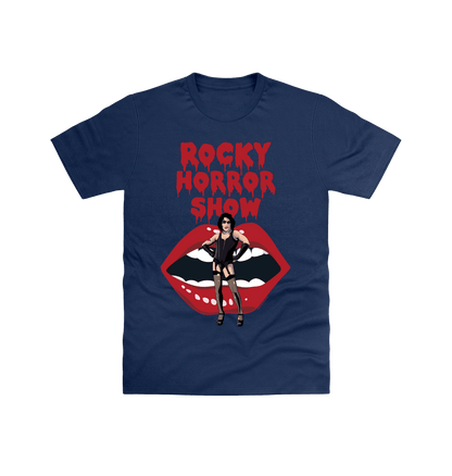 Rocky Horror Show Dr Frank N Furter With Lips Adult T-Shirt-Rocky Horror Merch Store