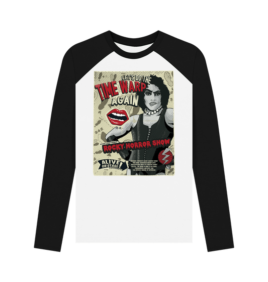 Rocky Horror Show Dr Frank N Furter Time Warp Alive On Stage Adult Baseball Long Sleeve T-Shirt-Rocky Horror Merch Store