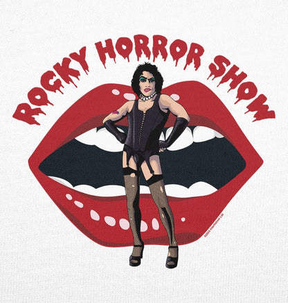 Rocky Horror Show Dr Frank N Furter Mouth Logo Adult Baseball Long Sleeve T-Shirt-Rocky Horror Merch Store