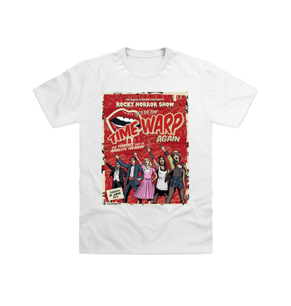 Rocky Horror Show Richard O'Brien Presents Time Warp Poster Adult T-Shirt-Rocky Horror Merch Store