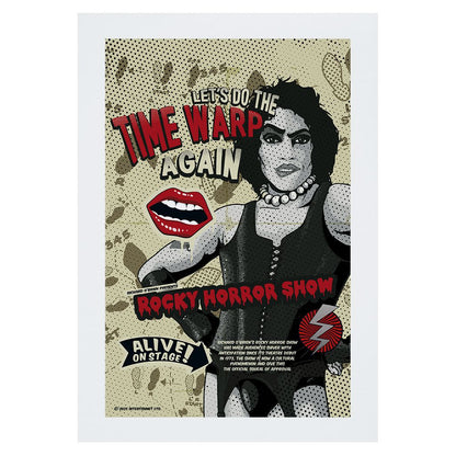 Rocky Horror Show Let's Do The Time Warp Again Dr Frank N Furter A3 Print-Rocky Horror Merch Store