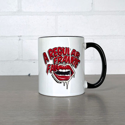 Rocky Horror Show Red Text Logo A Regular Frankie Fan Two Colour Mug-Rocky Horror Merch Store