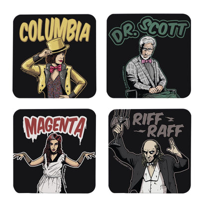 Rocky Horror Show Character Group Wooden Coaster Set Of 4-Rocky Horror Merch Store