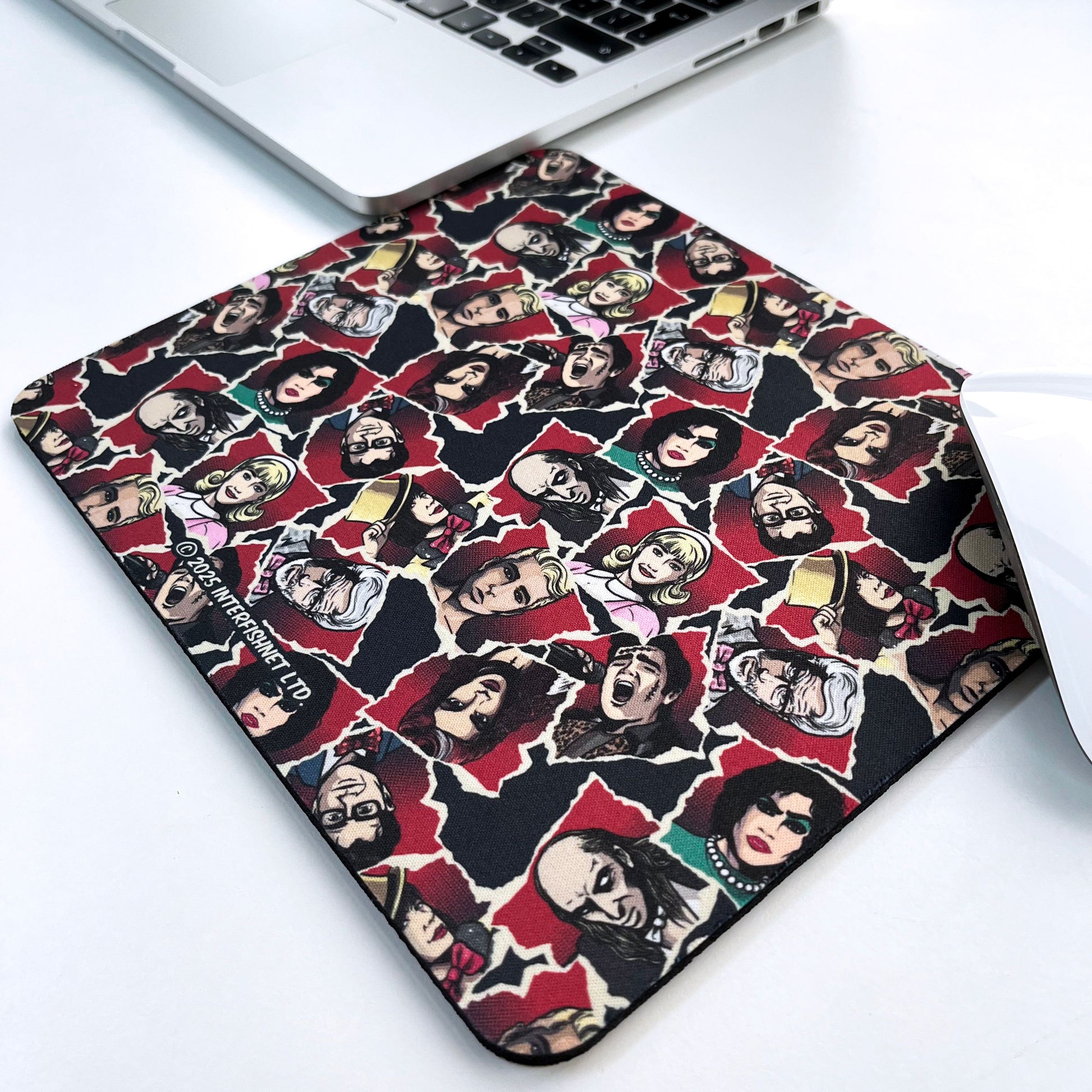 Rocky Horror Show Character Faces Pattern Mouse Pad-Rocky Horror Merch Store