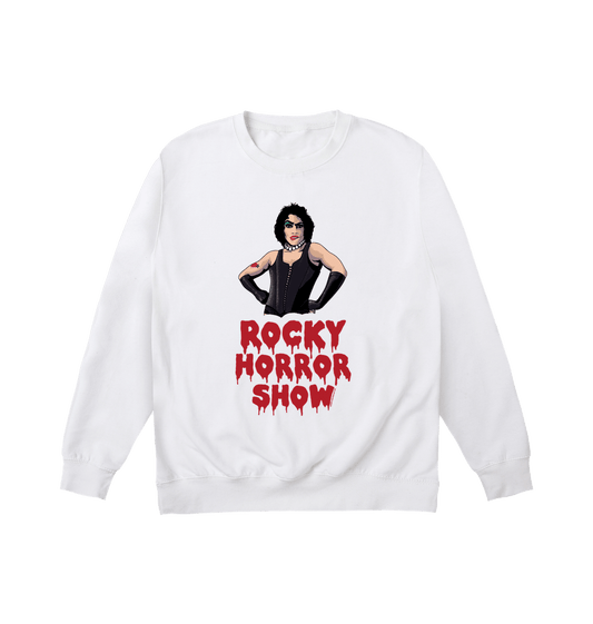 Rocky Horror Show Dr Frank N Furter Logo Pose Adult Sweatshirt-Rocky Horror Merch Store