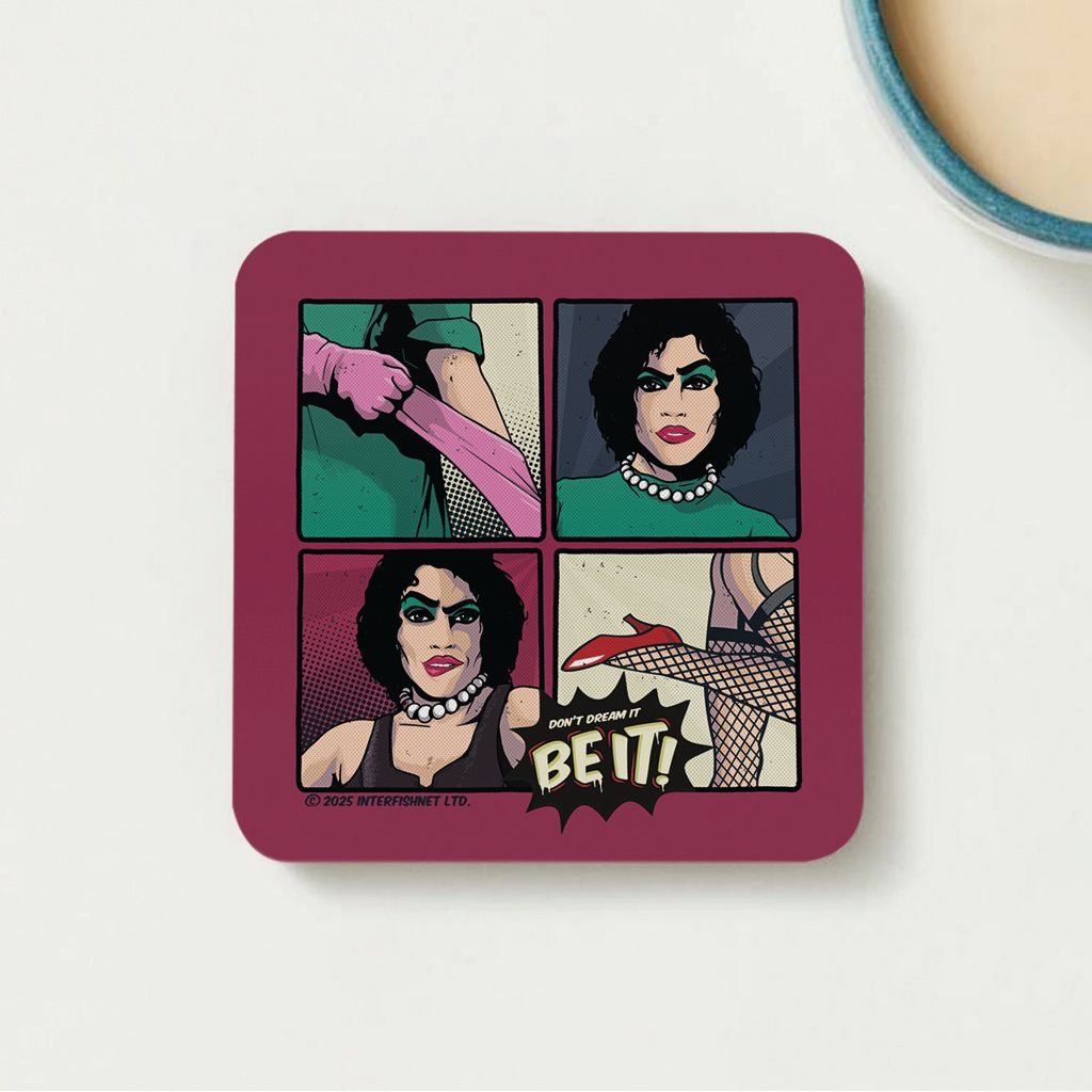 Rocky Horror Show Don't Dream Be It Pop Art Frank N Furter Wooden Single Coaster-Rocky Horror Merch Store