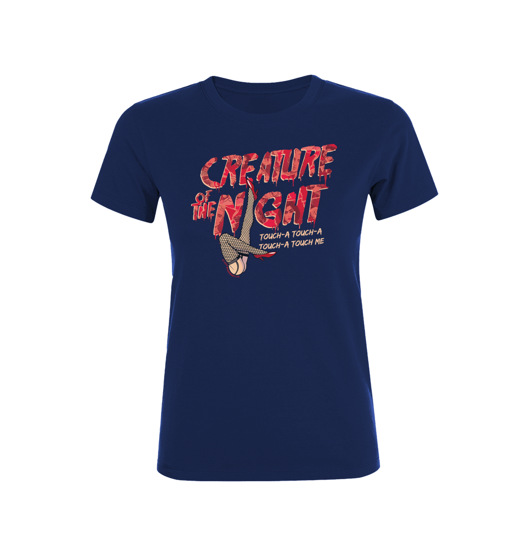 Rocky Horror Show Creature Of The Night Legs Touch-A Light Women's T-Shirt-Rocky Horror Merch Store