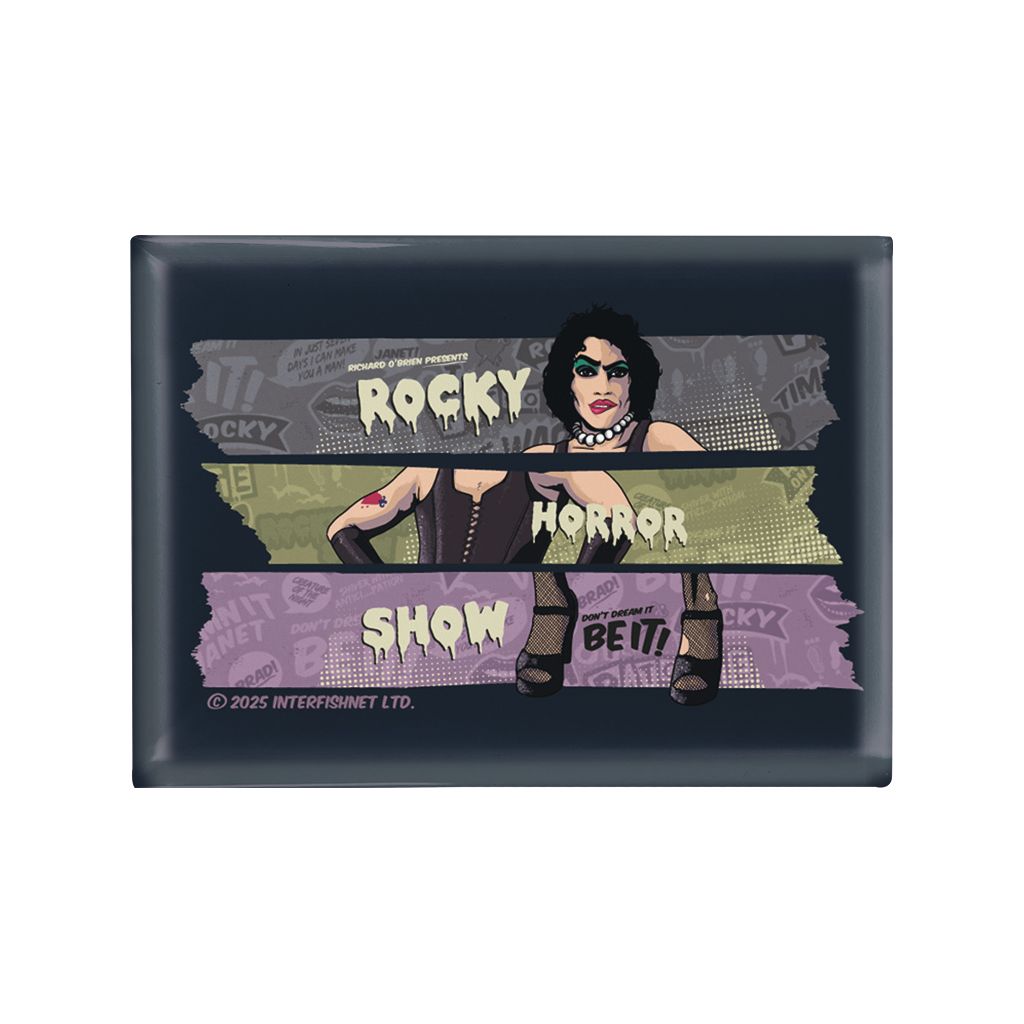 Rocky Horror Show Don't Dream It Be It Frank N Furter Glass Fridge Magnet-Rocky Horror Merch Store