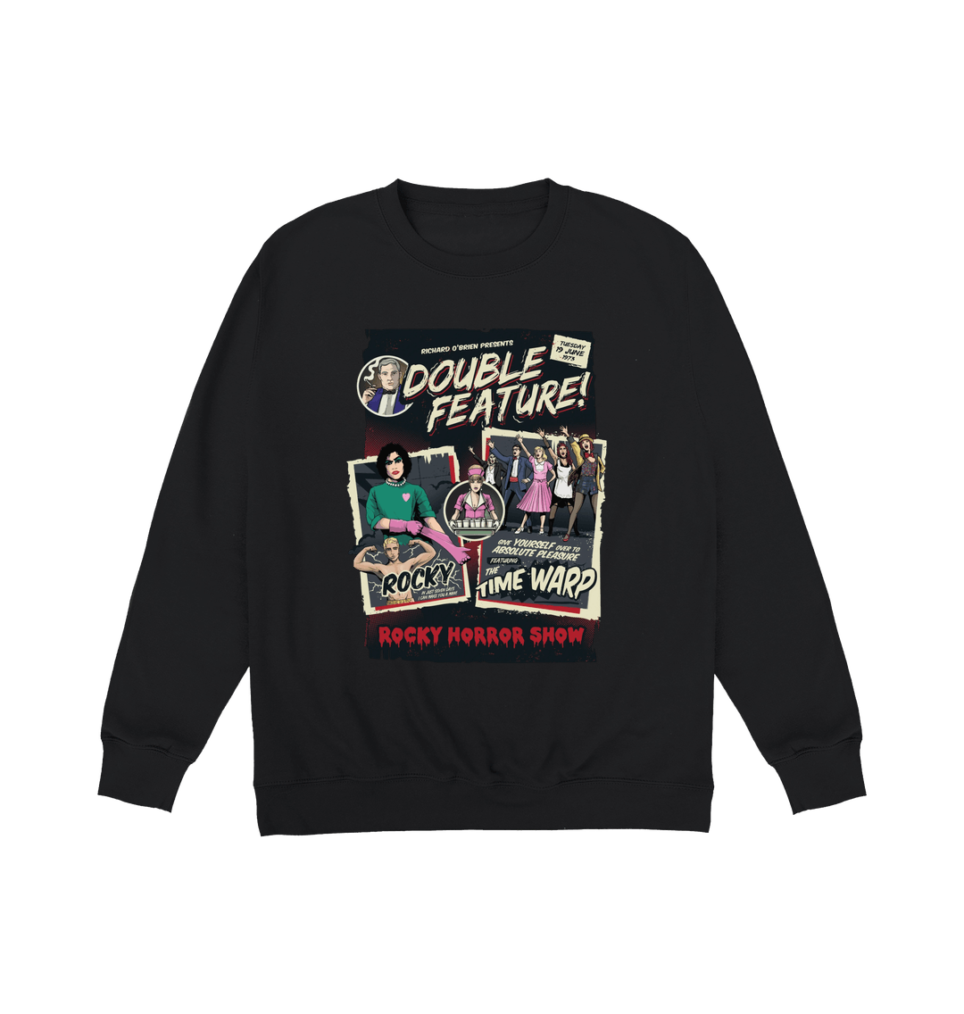 Rocky Horror Show Double Feature Posters Sweatshirt-Rocky Horror Merch Store