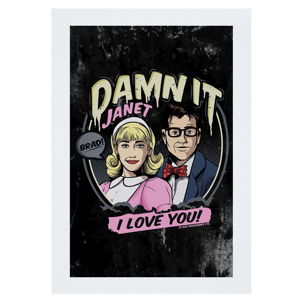 Rocky Horror Show Damn It Janet Brad & Janet I Love You! A3 Print-Rocky Horror Merch Store