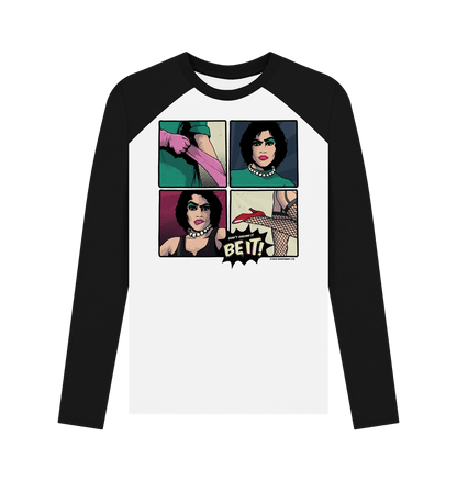 Rocky Horror Show Frank N Furter Don't Dream Be It Pop Art Adult Baseball Long Sleeve T-Shirt-Rocky Horror Merch Store